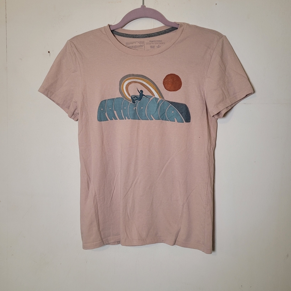 Patagonia Rainbow Organic Cotton Tee Beige Size XS